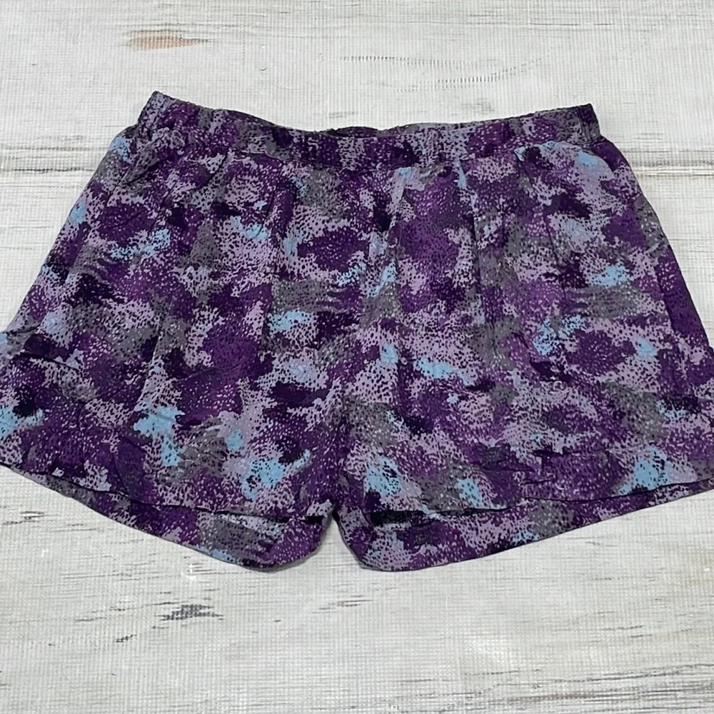 Jack Shorts Purple Blue Lavender Pleated Pockets Size Small
